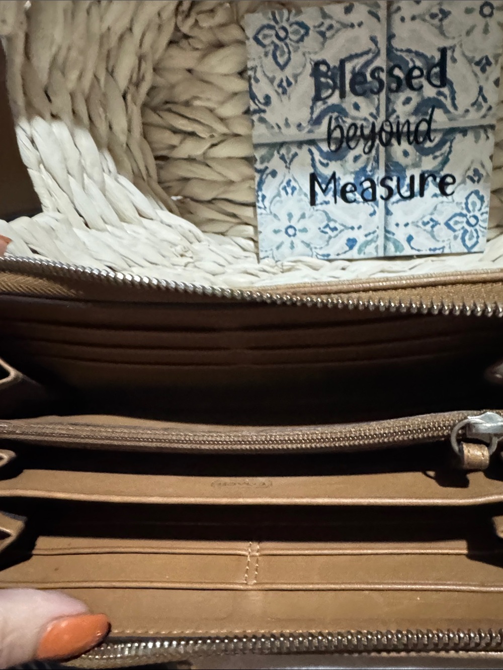 Beige and Brown Coach Signature Penelope - Picture 3 of 3